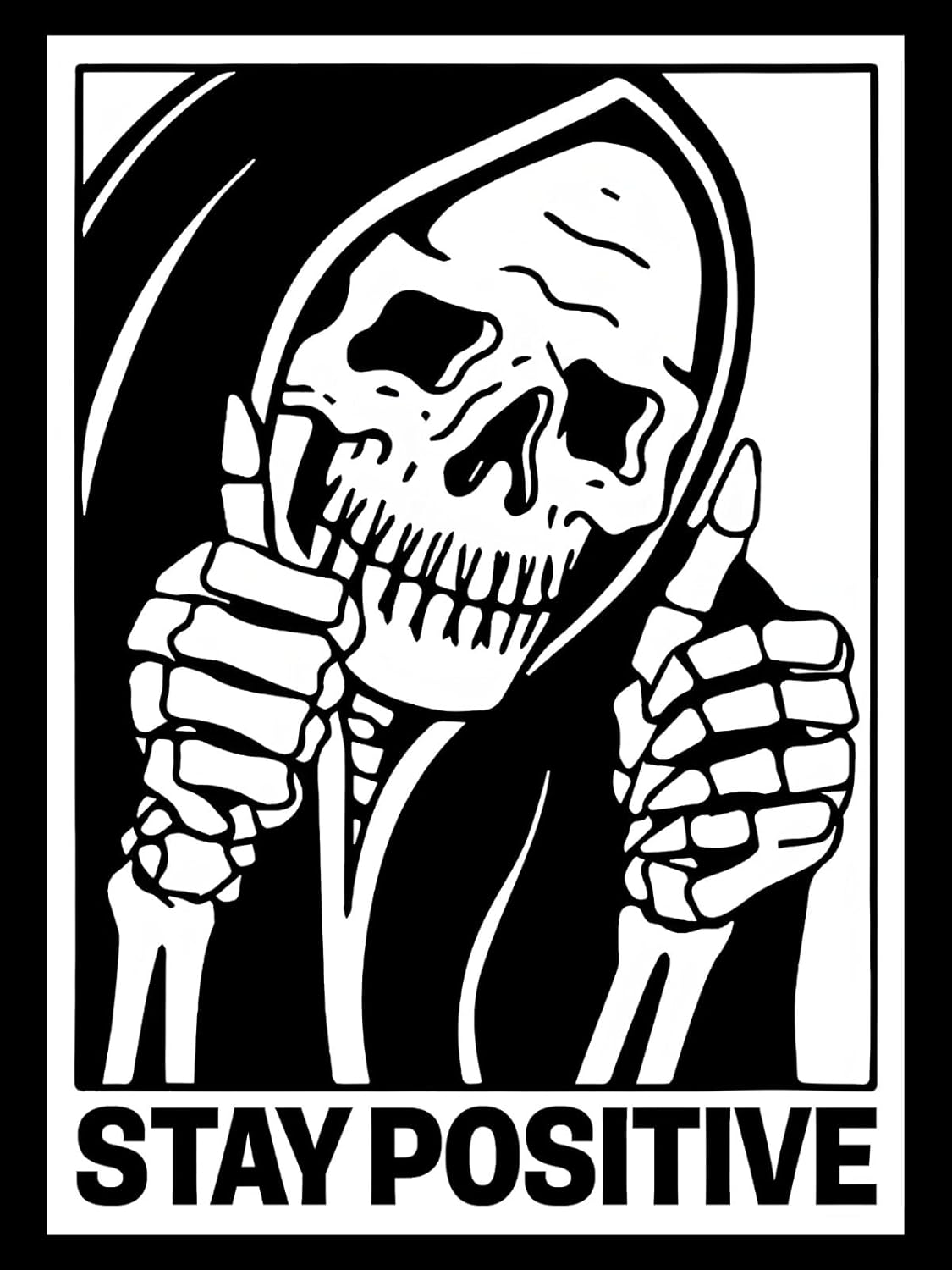 Stay Positive Halloween Scary Skeleton Diamond Art Kits for Adults