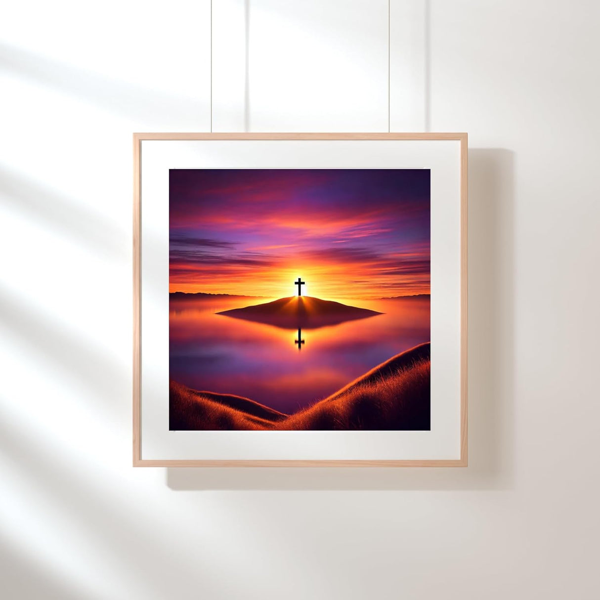 Jesus Sunset Cross Christian 5D Painting Diamond Art Kits for Adults