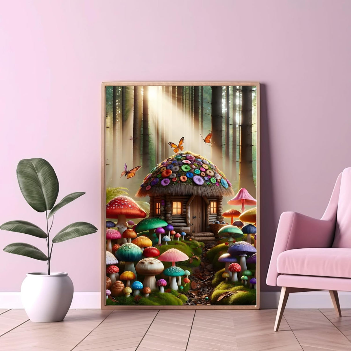 Magical Mushroom Forest Diamond Art Kit - 50x70cm
