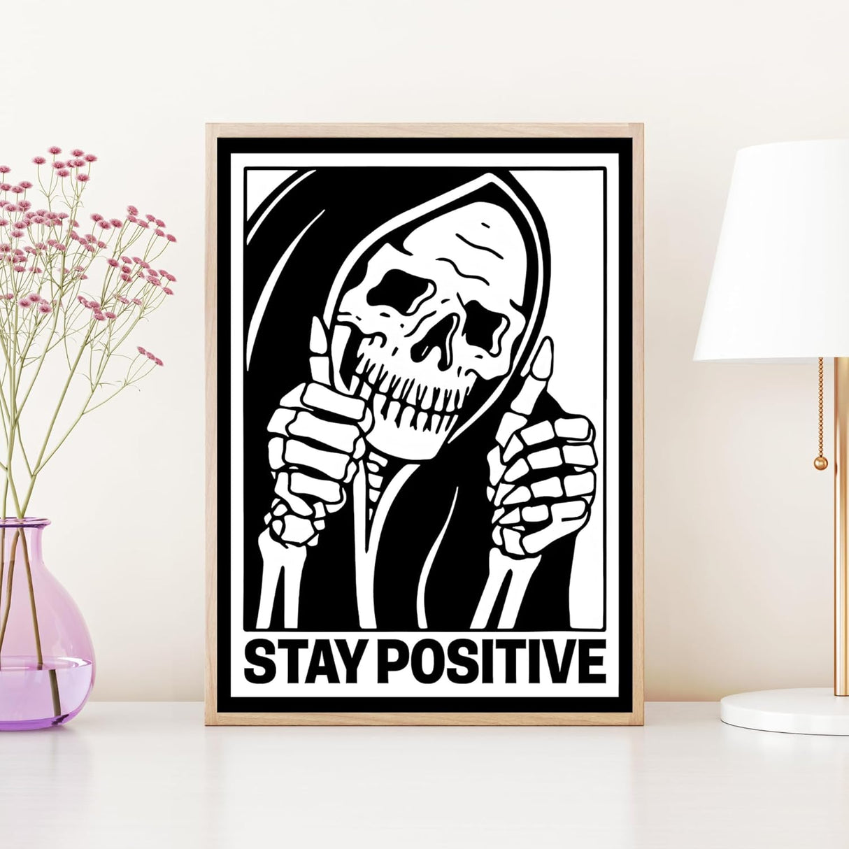 Stay Positive Halloween Scary Skeleton Diamond Art Kits for Adults