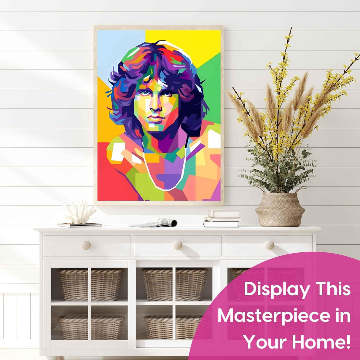 Jim Morrison Pop Art Diamond Art Kit for Adults Through The Doors