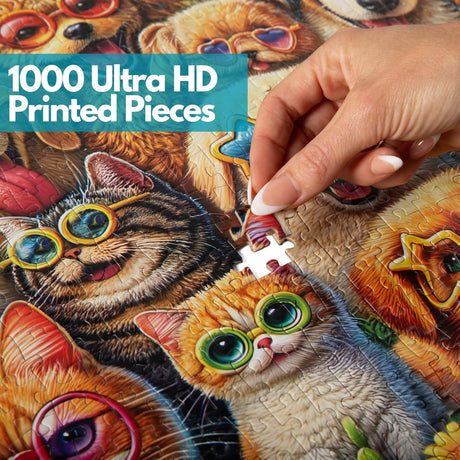 Groovy Furry Friendz 1000 Piece Jigsaw Puzzle