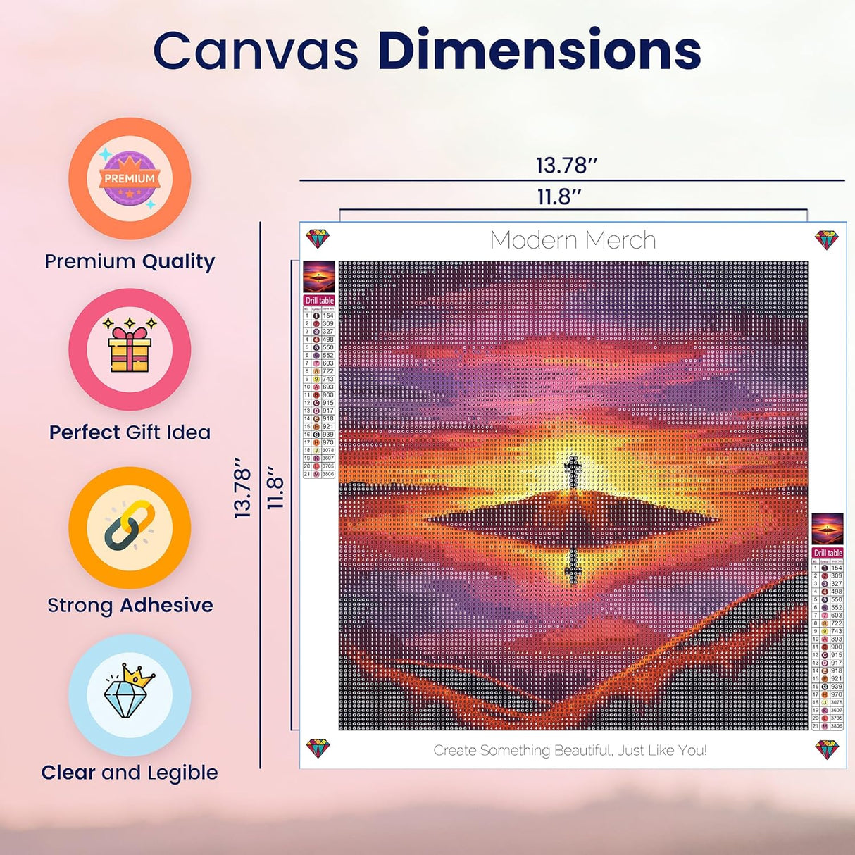 Jesus Sunset Cross Christian 5D Painting Diamond Art Kits for Adults