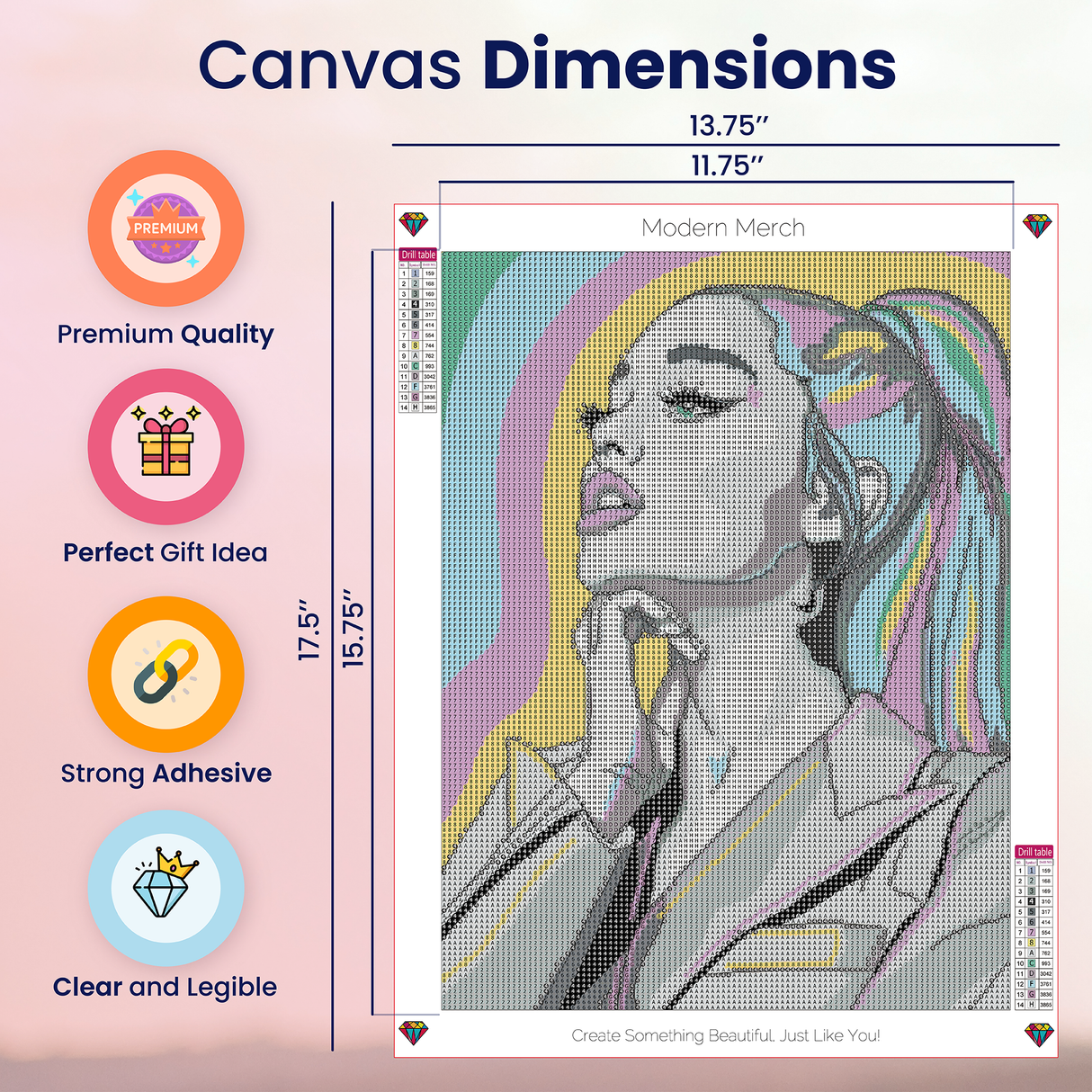 Ariana Grande Pop Art Diamond Art Kit for Adults