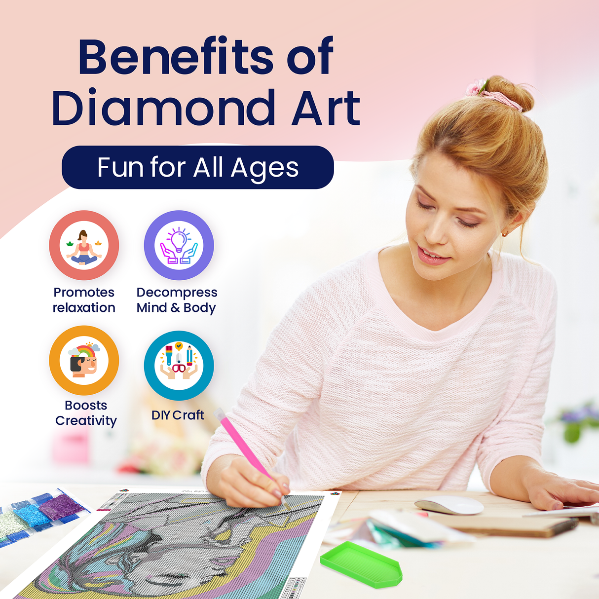 Ariana Grande Pop Art Diamond Art Kit for Adults