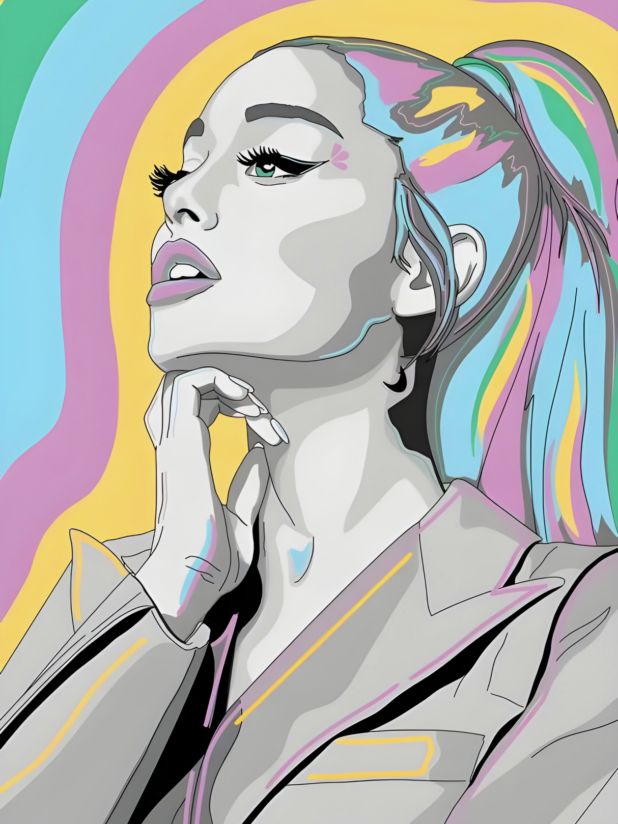 Ariana Grande Pop Art Diamond Art Kit for Adults