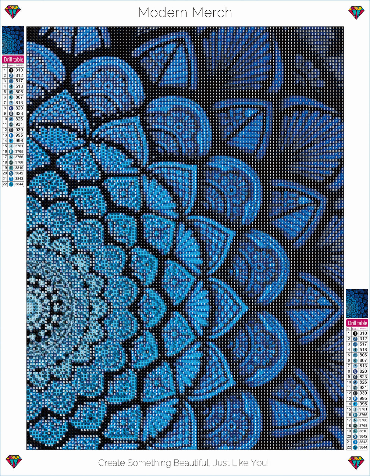 Blue Mandala Diamond Art Kits