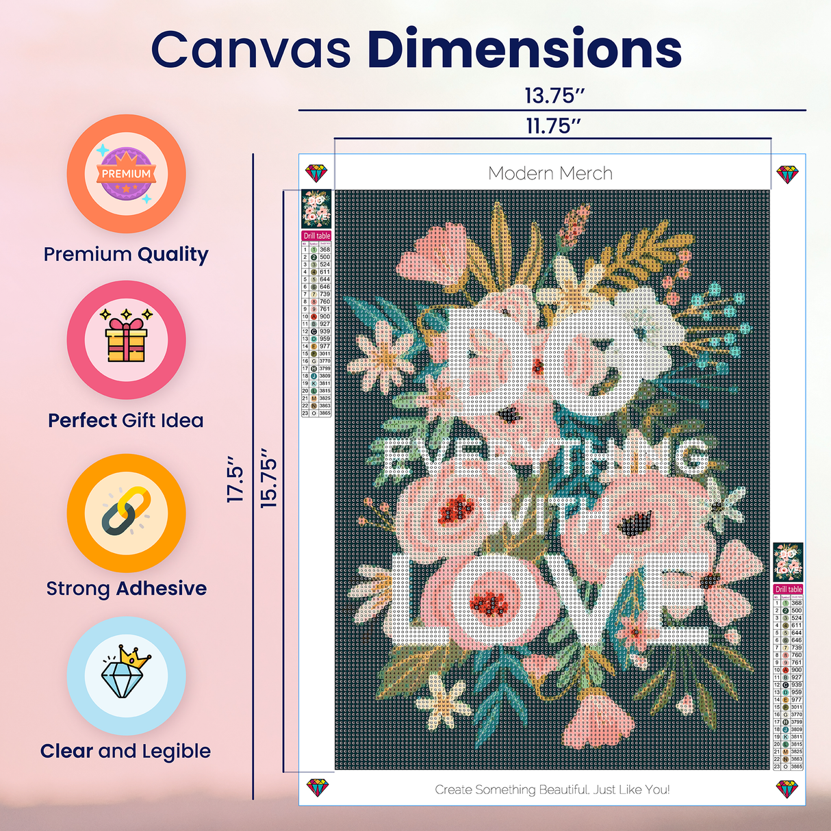 Do Everything with Love Floral Diamond Art Kits