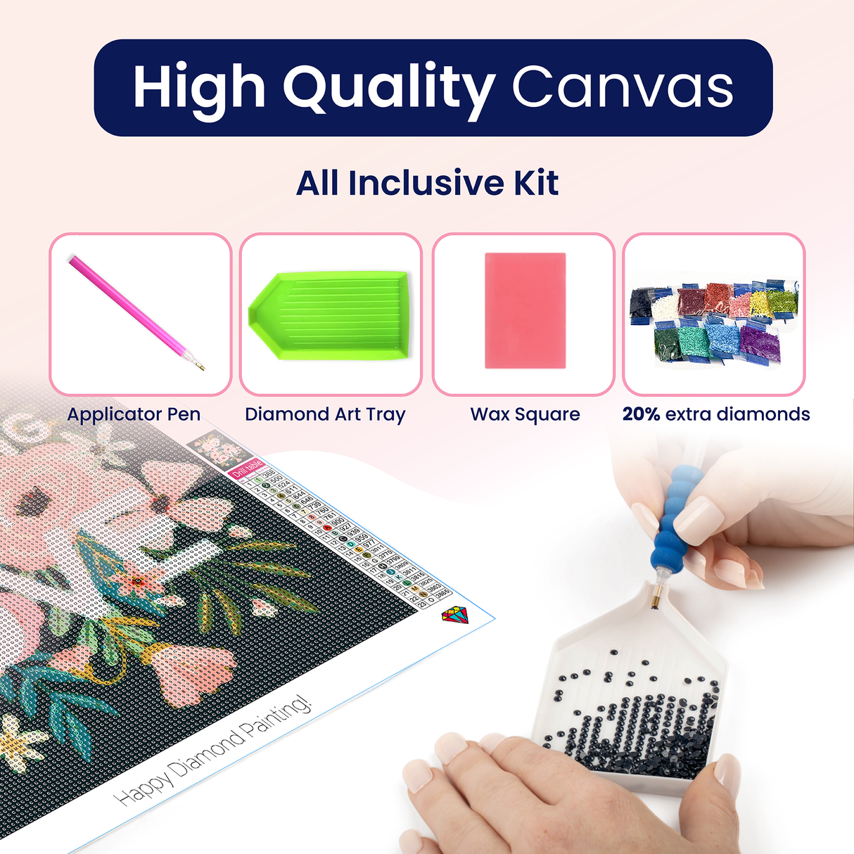 Do Everything with Love Floral Diamond Art Kits