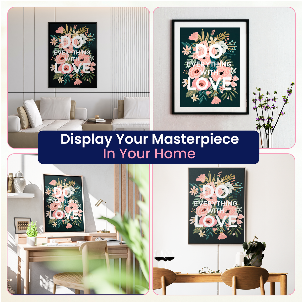 Do Everything with Love Floral Diamond Art Kits