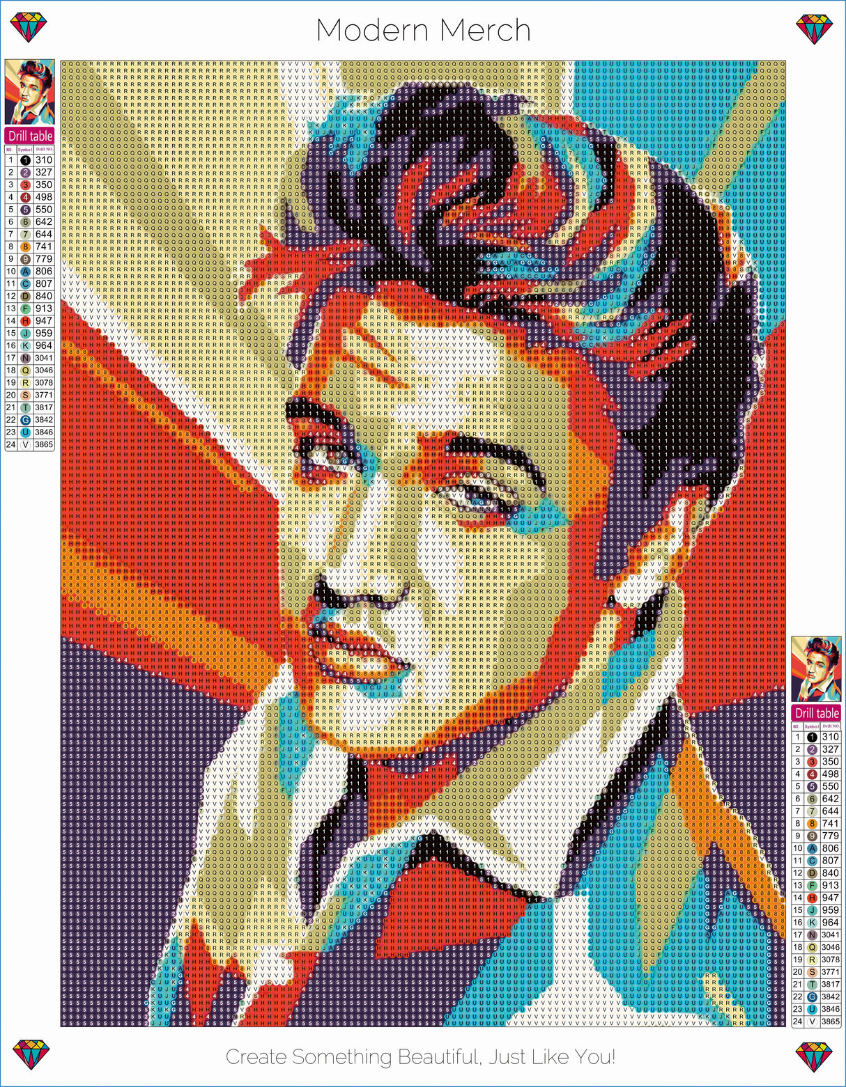 Elvis Presley Pop Art Diamond Art Kit