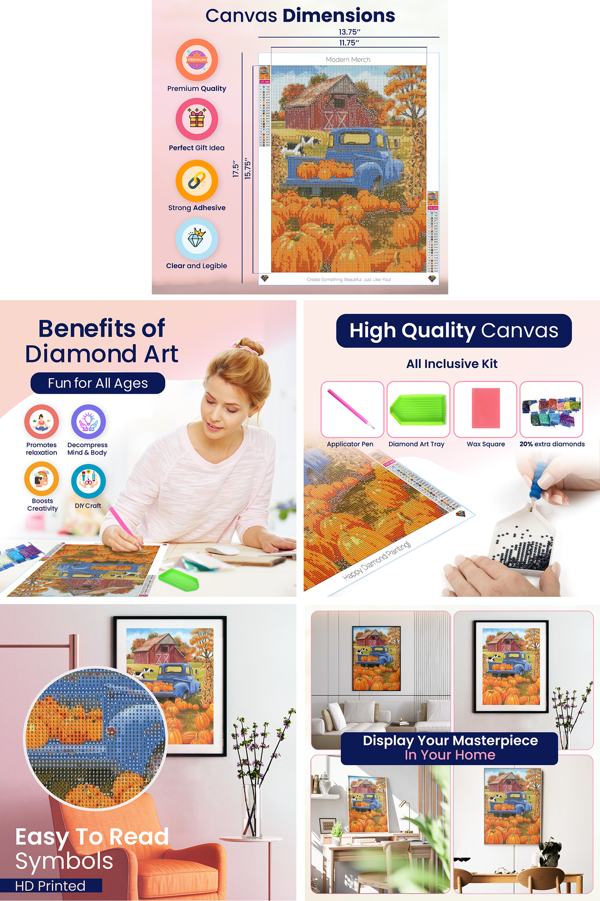 Pumpkin Diamond Art Kits