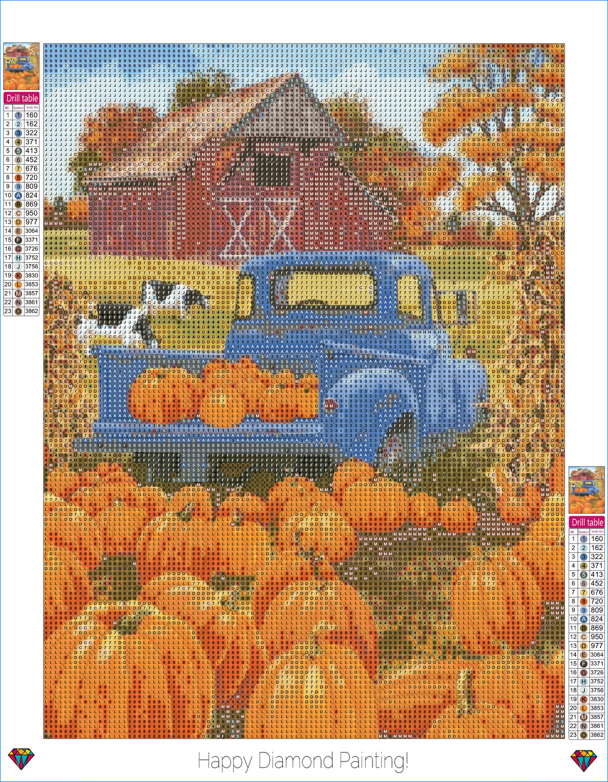 Pumpkin Diamond Art Kits