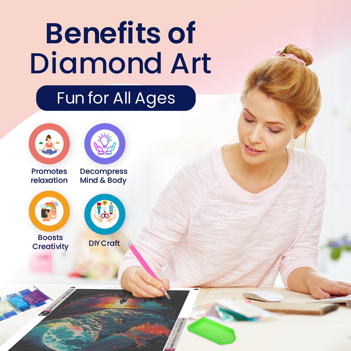 Fantasy Landscape Diamond Art Kit for Adults Trippy Landscape