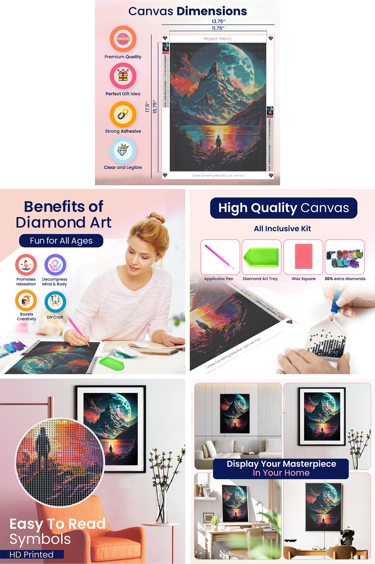 Fantasy Landscape Diamond Art Kit for Adults Trippy Landscape