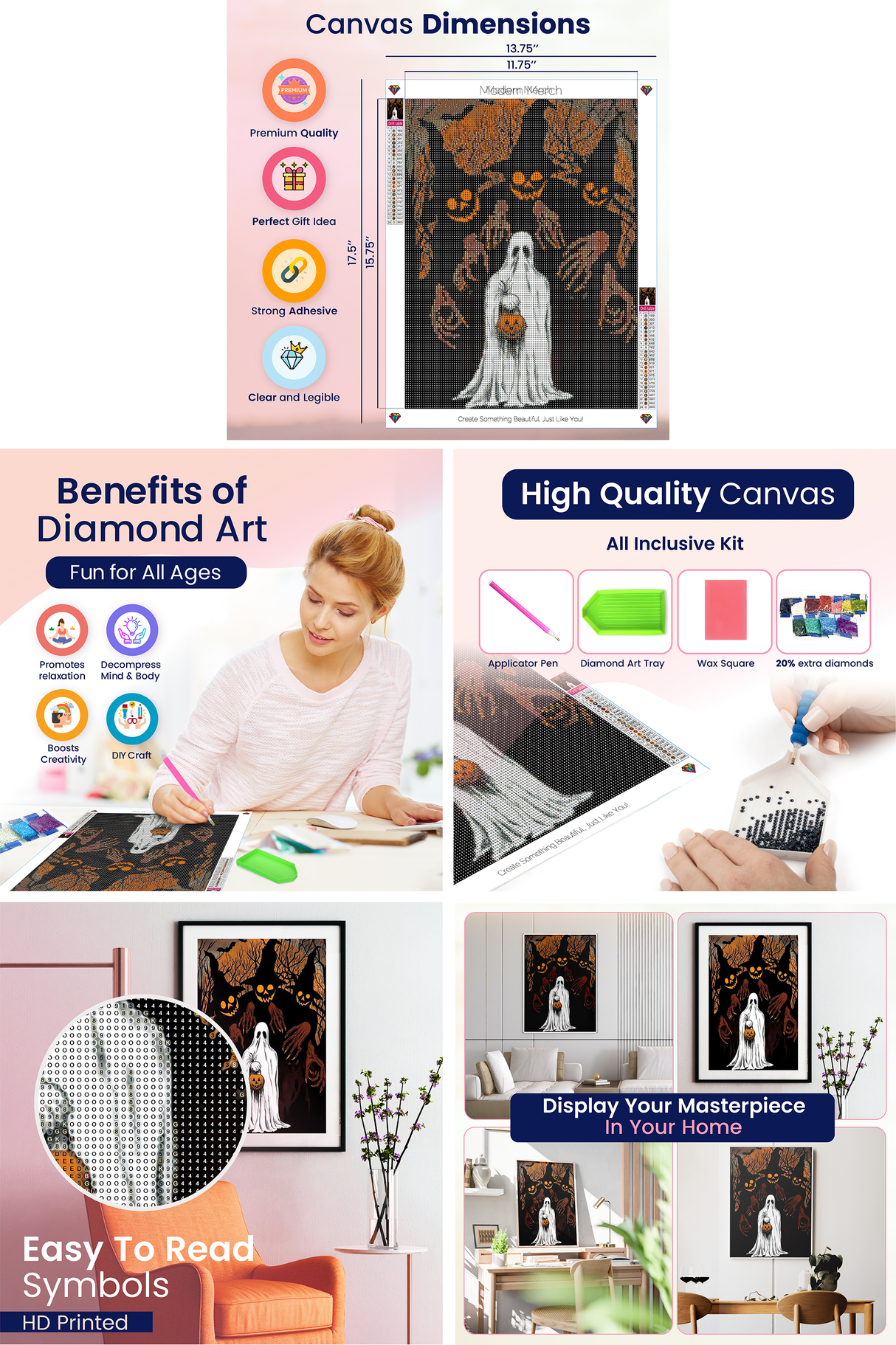 Halloween Ghosts Diamond Art Kits