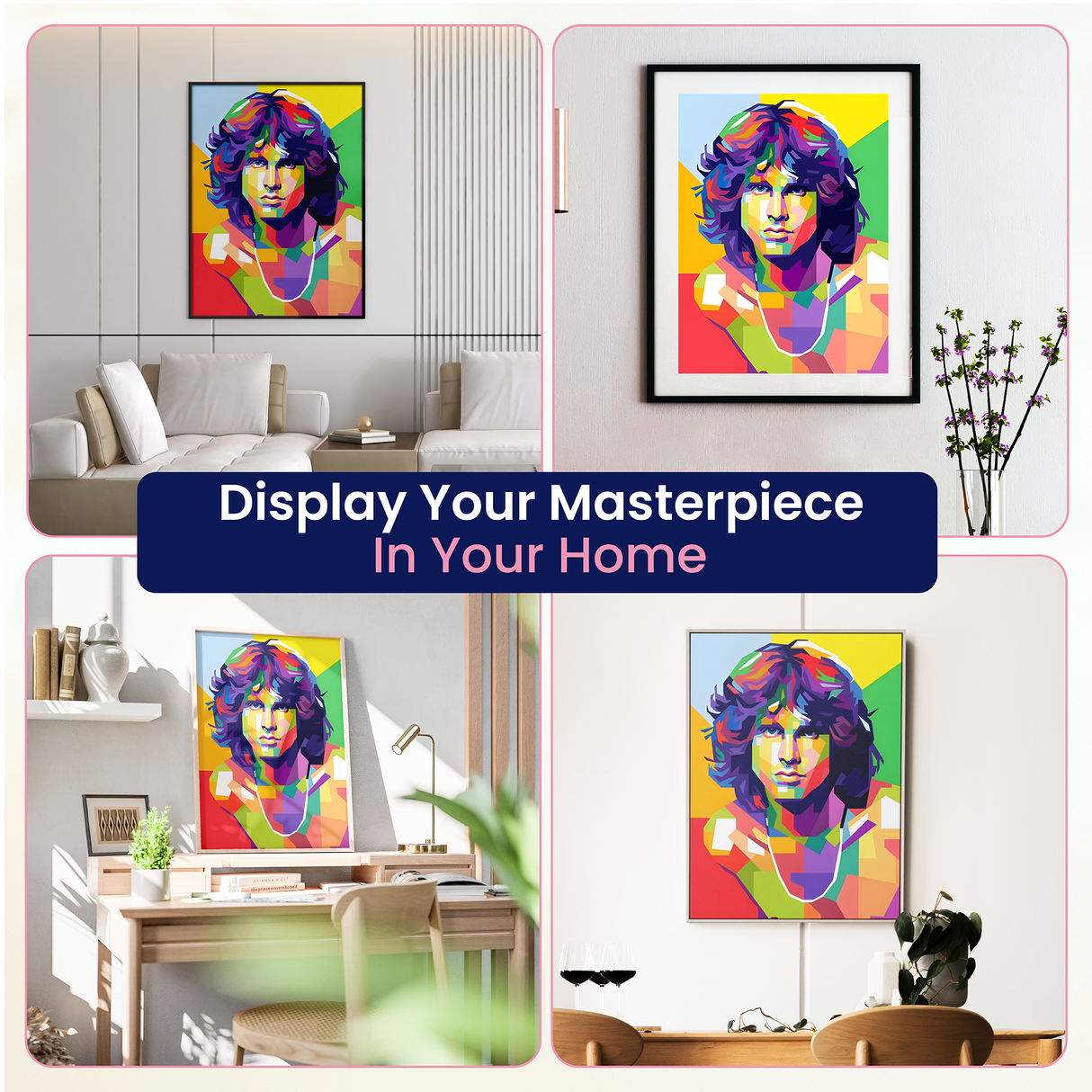 Jim Morrison Pop Art Diamond Art Kit for Adults Through The Doors