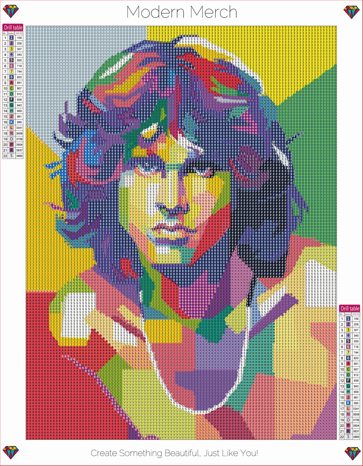 Jim Morrison Pop Art Diamond Art Kit for Adults Through The Doors