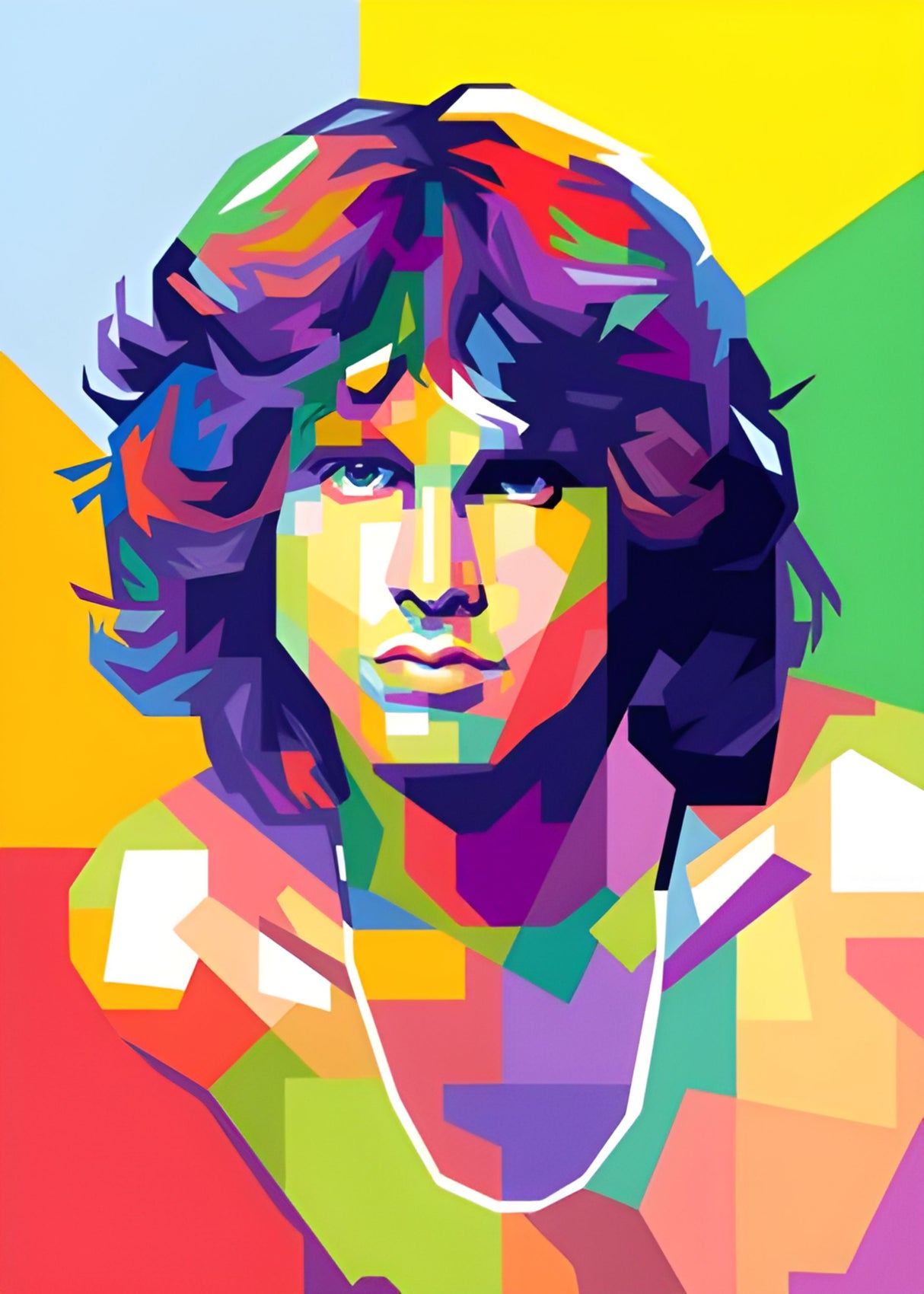 Jim Morrison Pop Art Diamond Art Kit for Adults Through The Doors