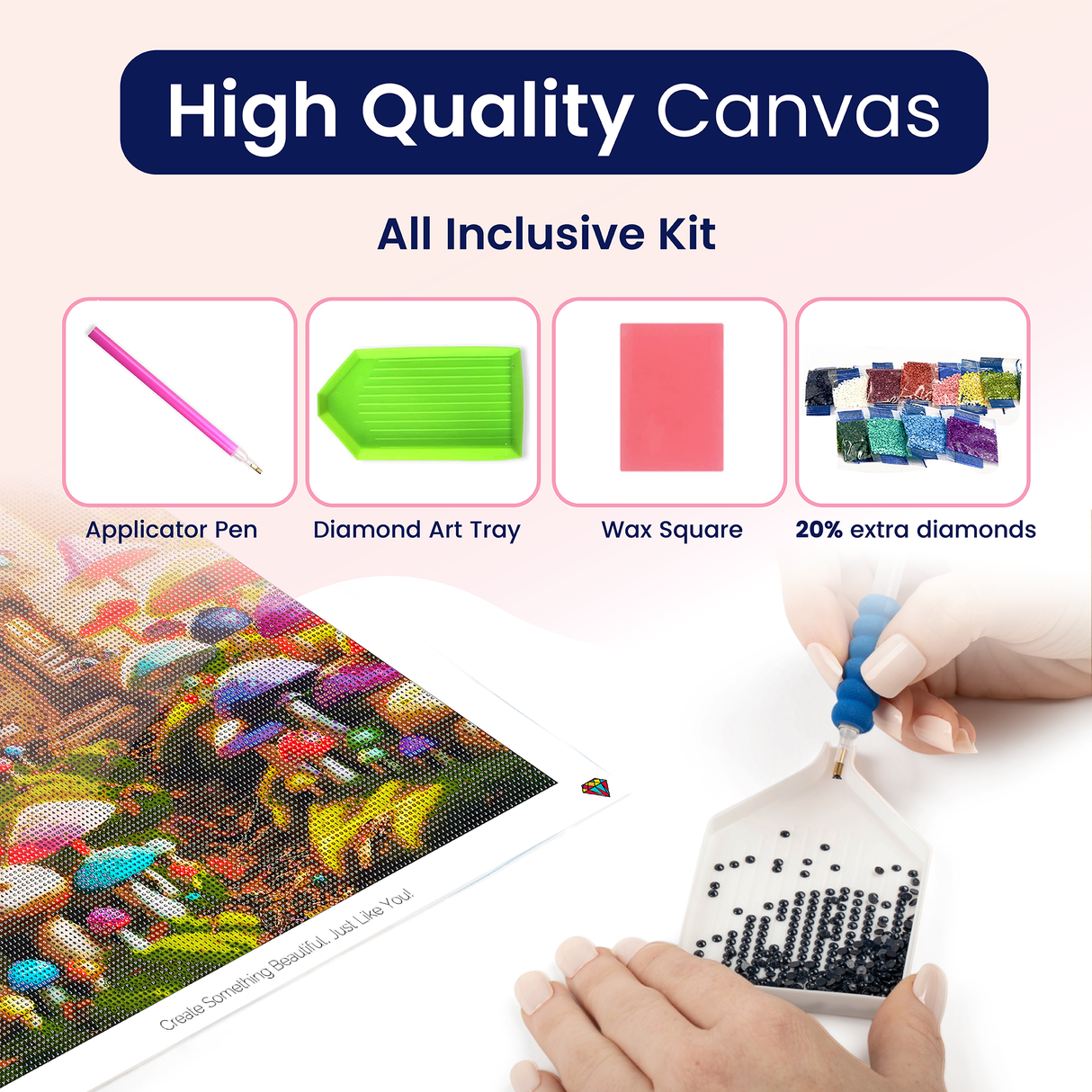 Magical Mushroom Forest Diamond Art Kit - 50x70cm