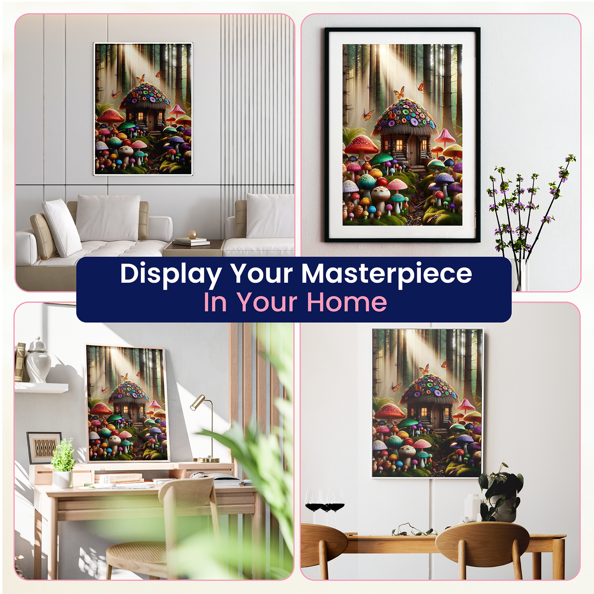 Magical Mushroom Forest Diamond Art Kit - 50x70cm