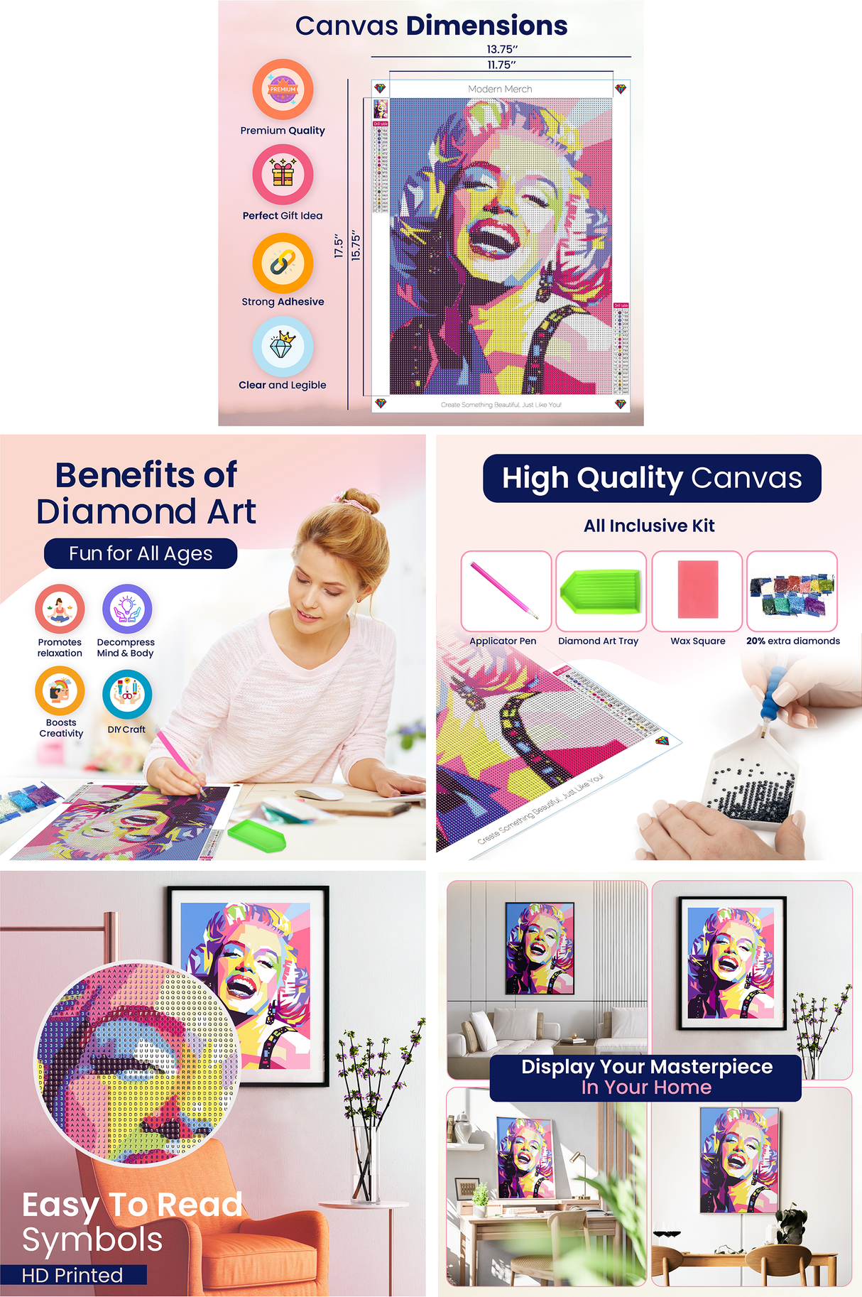 Marilyn Monroe Pop Art Diamond Art