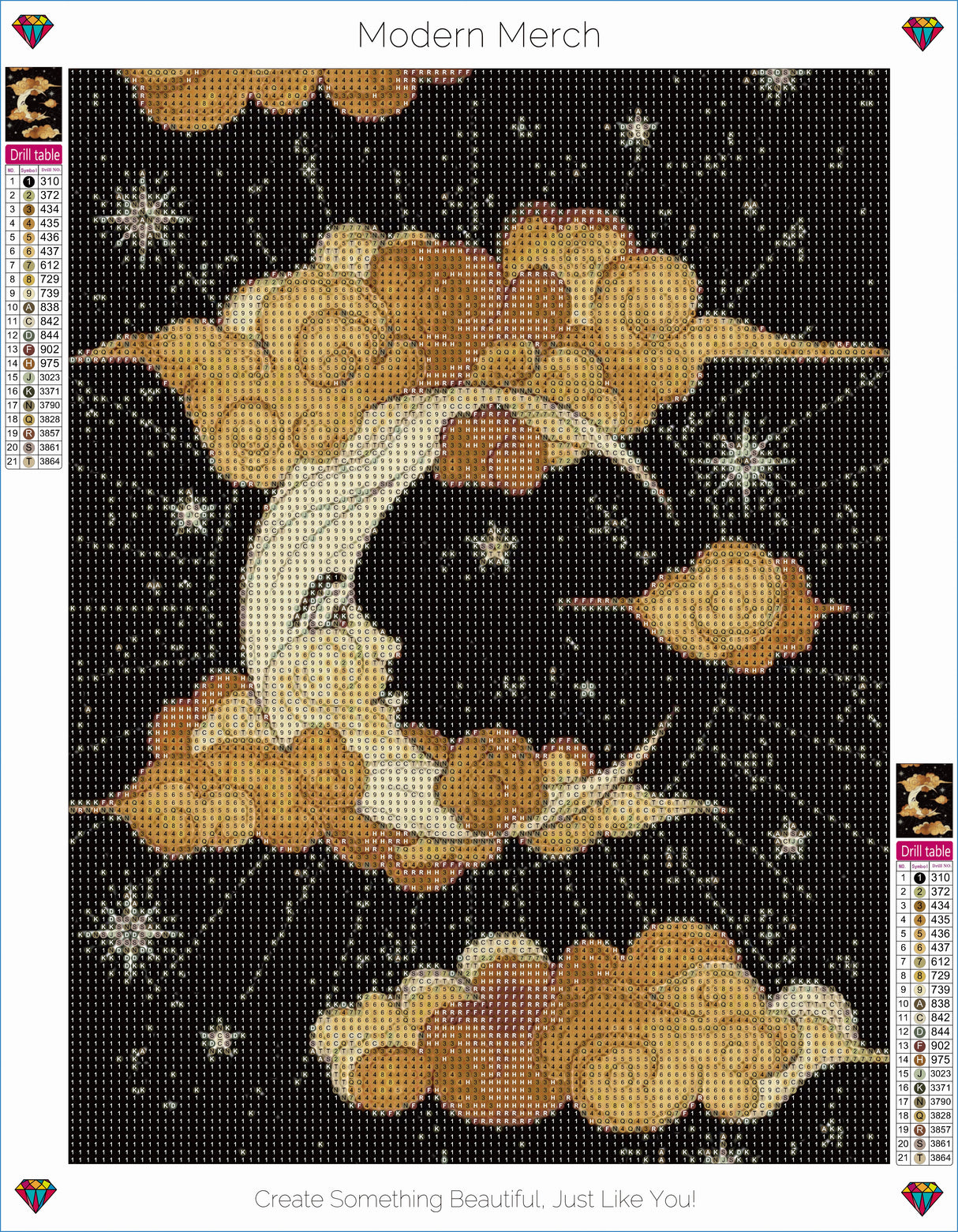 Moon and Stars Diamond Painting Kit