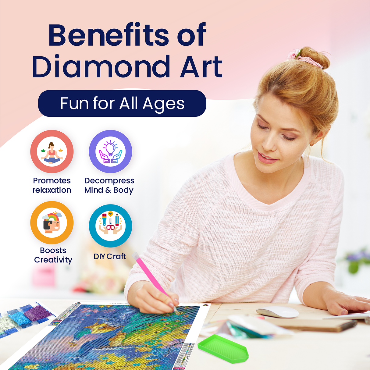 Peacock Diamond Art Kit