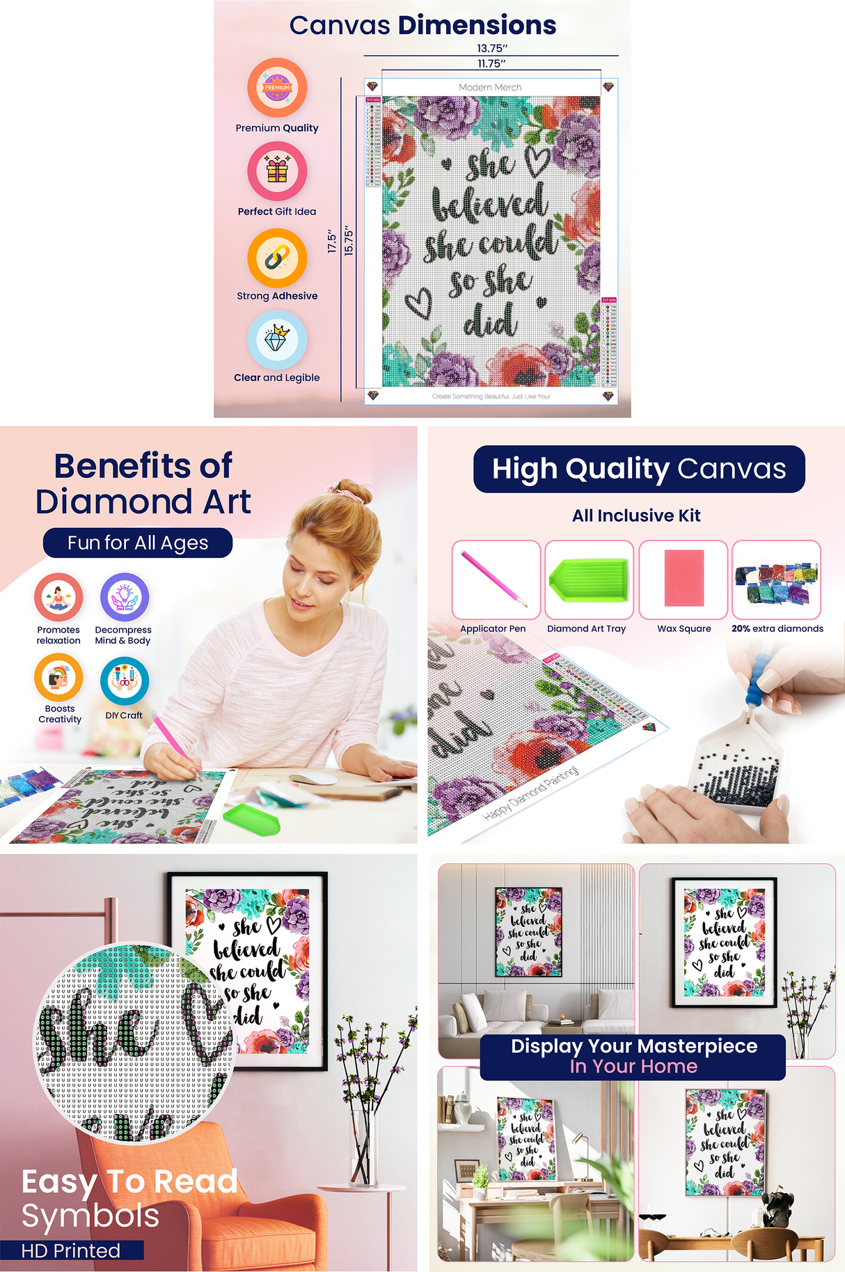She Believed She Could Diamond Art Kit