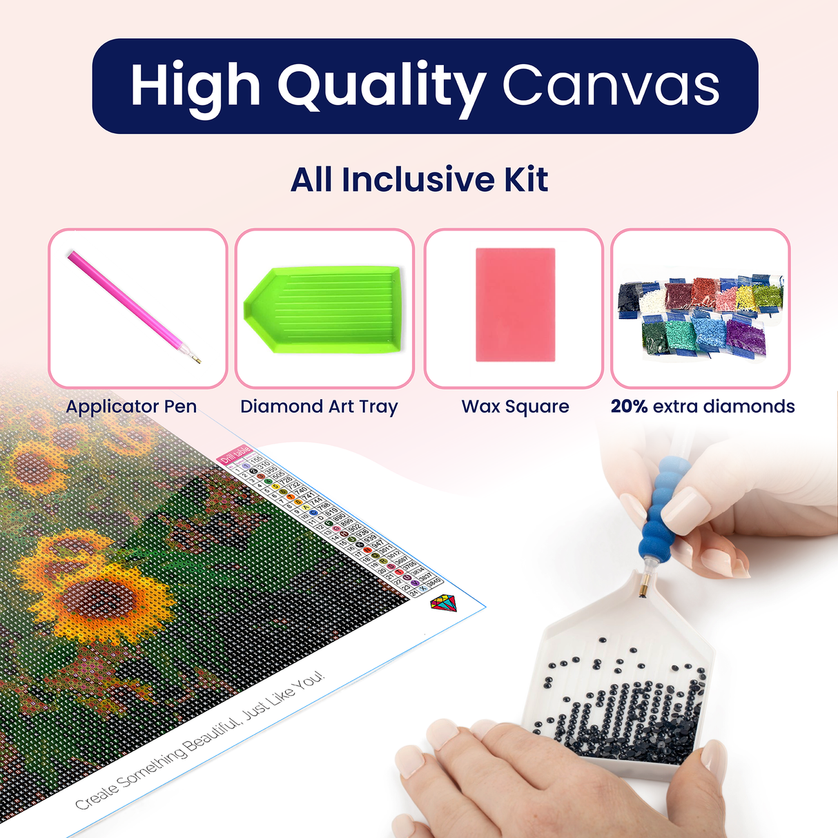 Sunflower Field at Sunset Diamond Art Kit