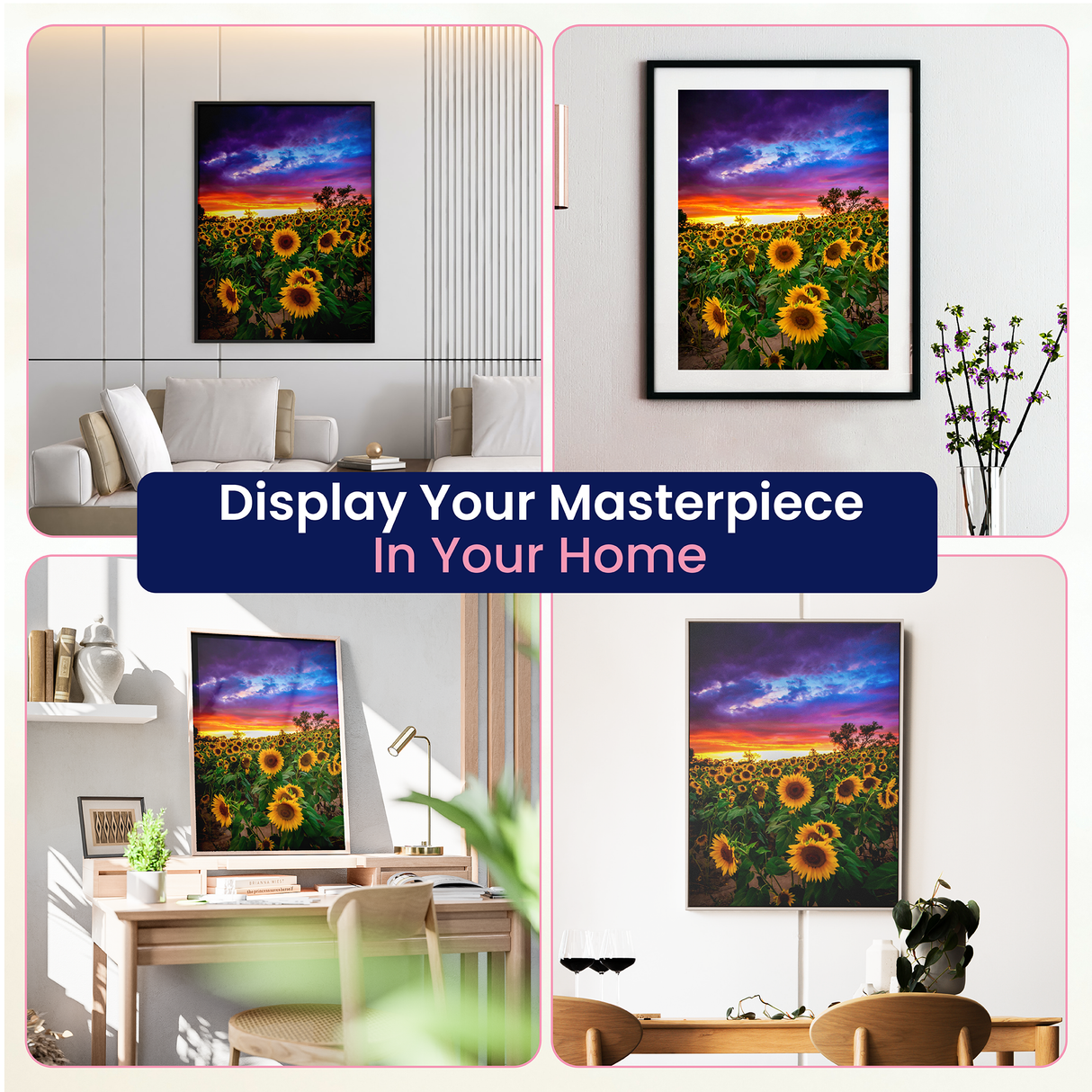 Sunflower Field at Sunset Diamond Art Kit