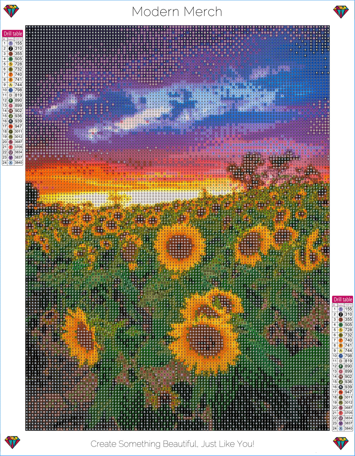 Sunflower Field at Sunset Diamond Art Kit