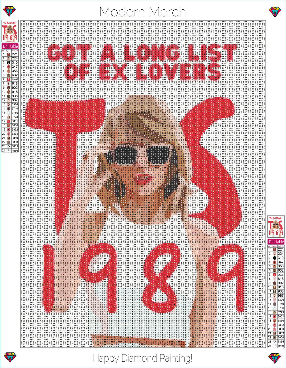 Taylor Swift Diamond Art 1989 Full Round Drill DIY AB Diamond Painting Kit