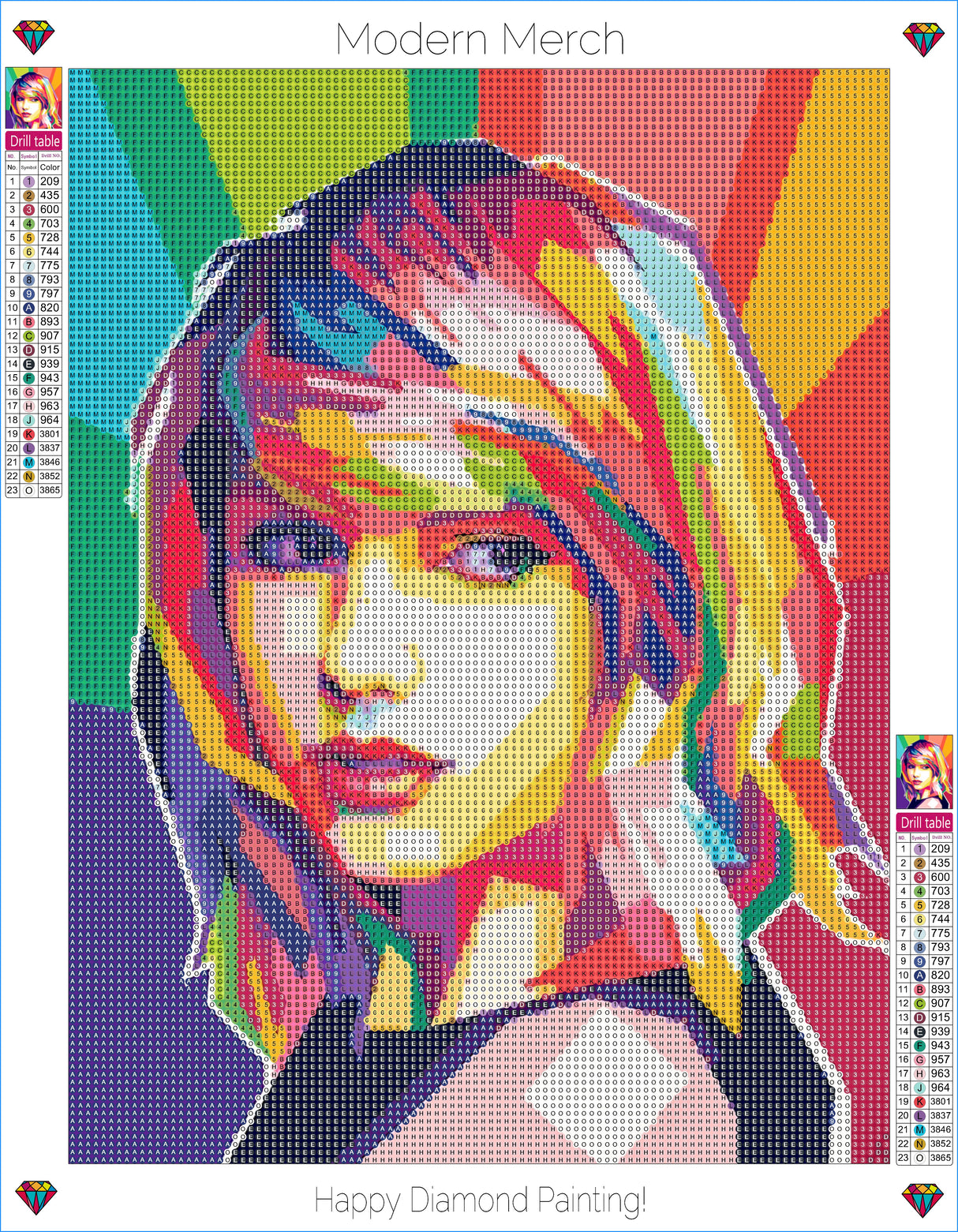 Taylor Swift Pop Art Diamond Art Kits