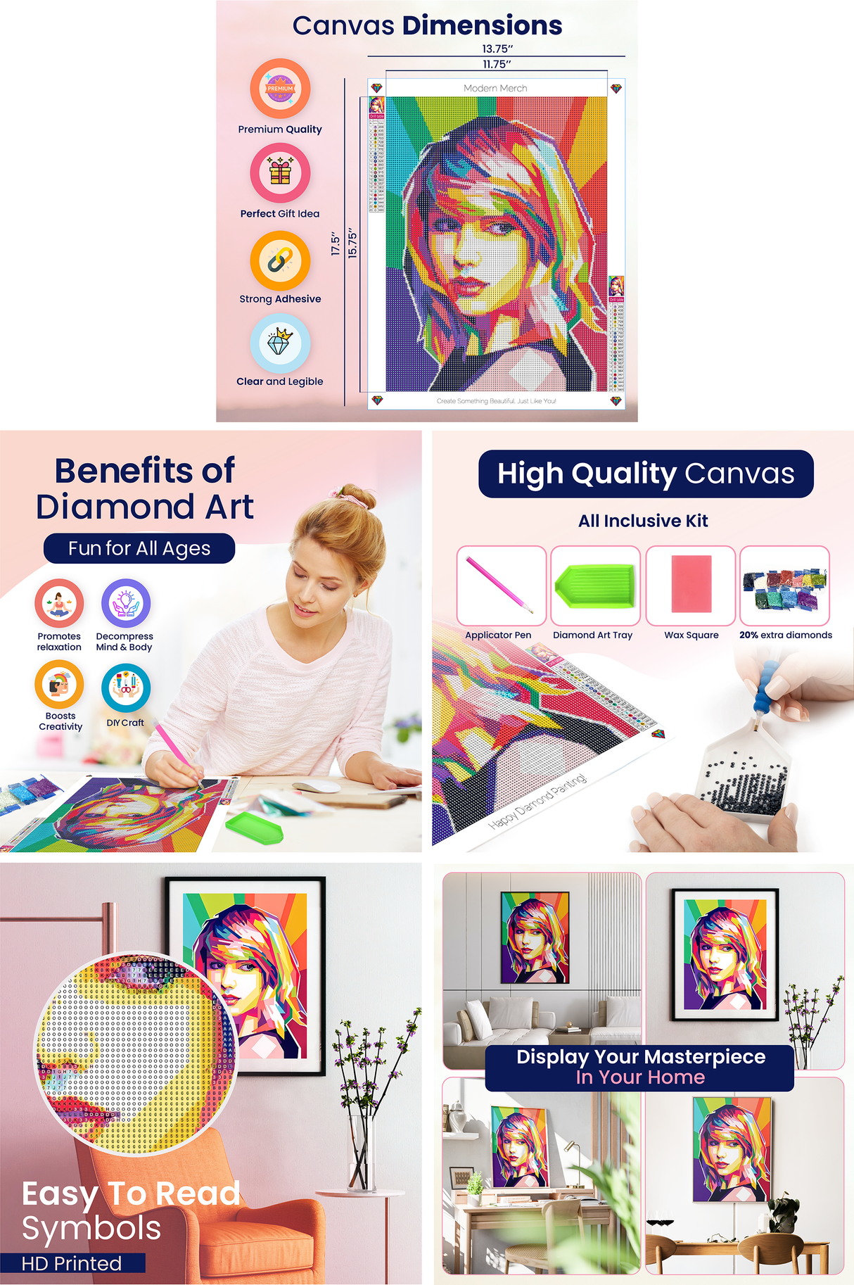 Taylor Swift Pop Art Diamond Art Kits