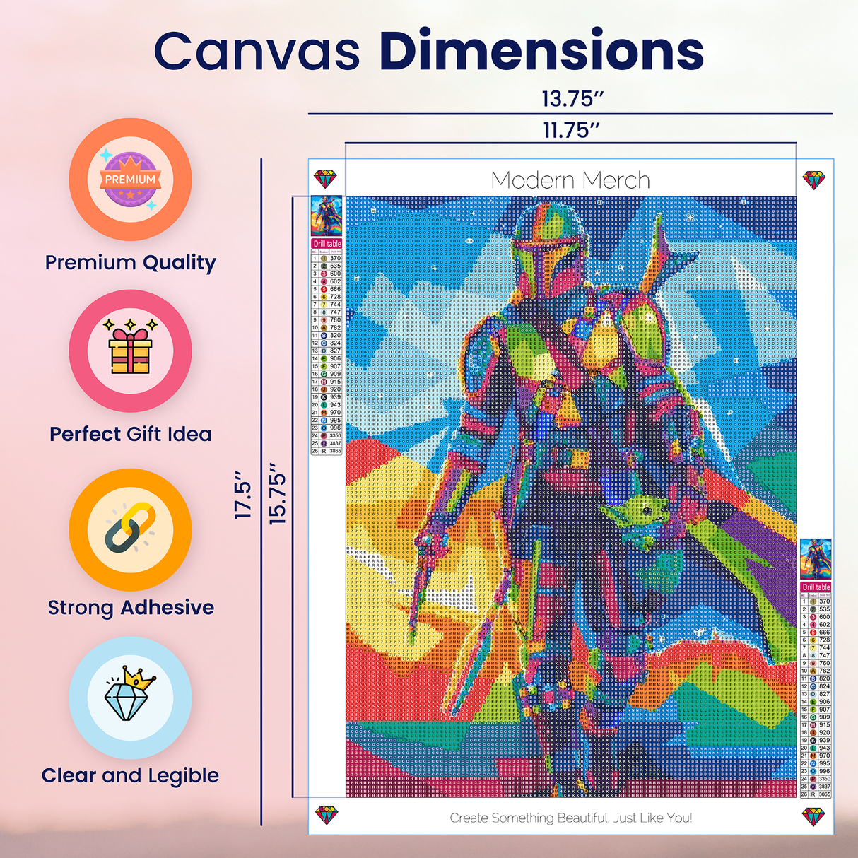 The Mandalorian and Baby Yoda Diamond Art Kits