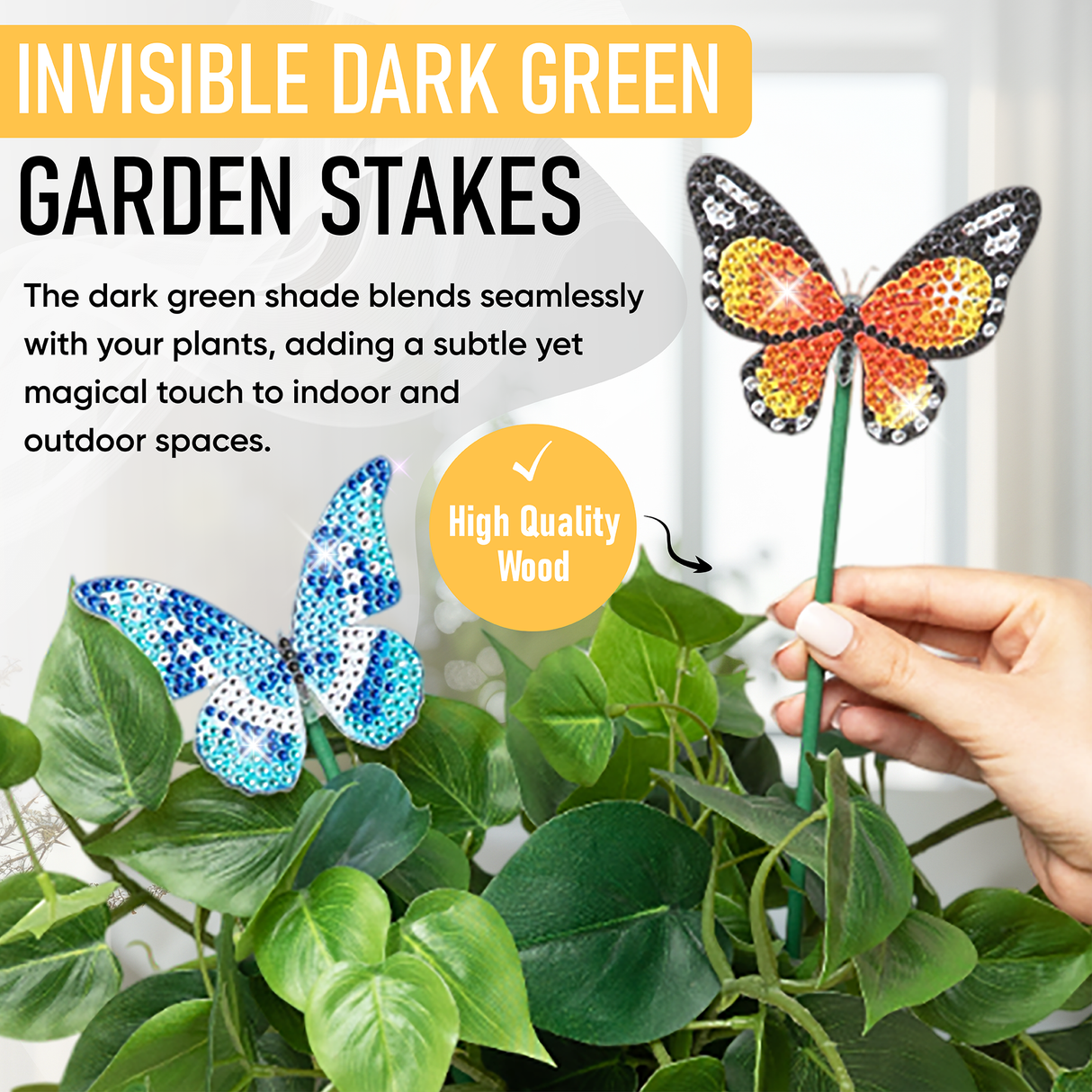 8 Pack Butterfly Diamond Painting Kit for Garden Decor