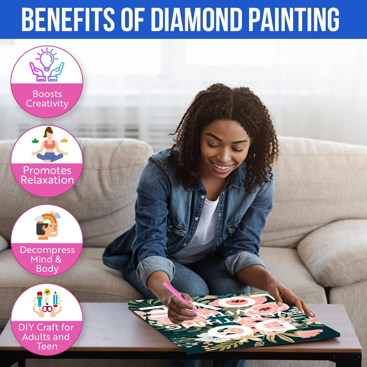 Do Everything with Love Floral Diamond Art Kits