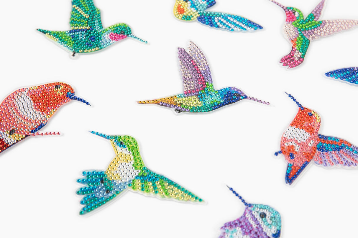 10 Pack Birds Diamond Painting Kit for Garden Decor with Invisible Green Stakes