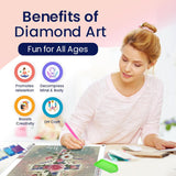 Jesus Flower Cross Christian 5D Painting Diamond Art Kits for Adults