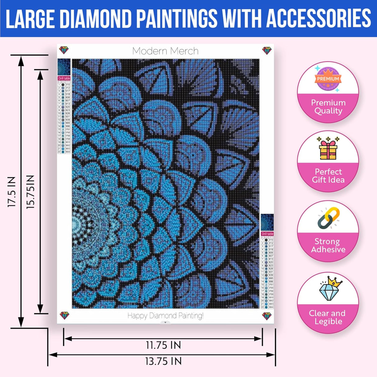 Blue Mandala Diamond Art Kits