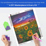 Sunflower Field at Sunset Diamond Art Kit