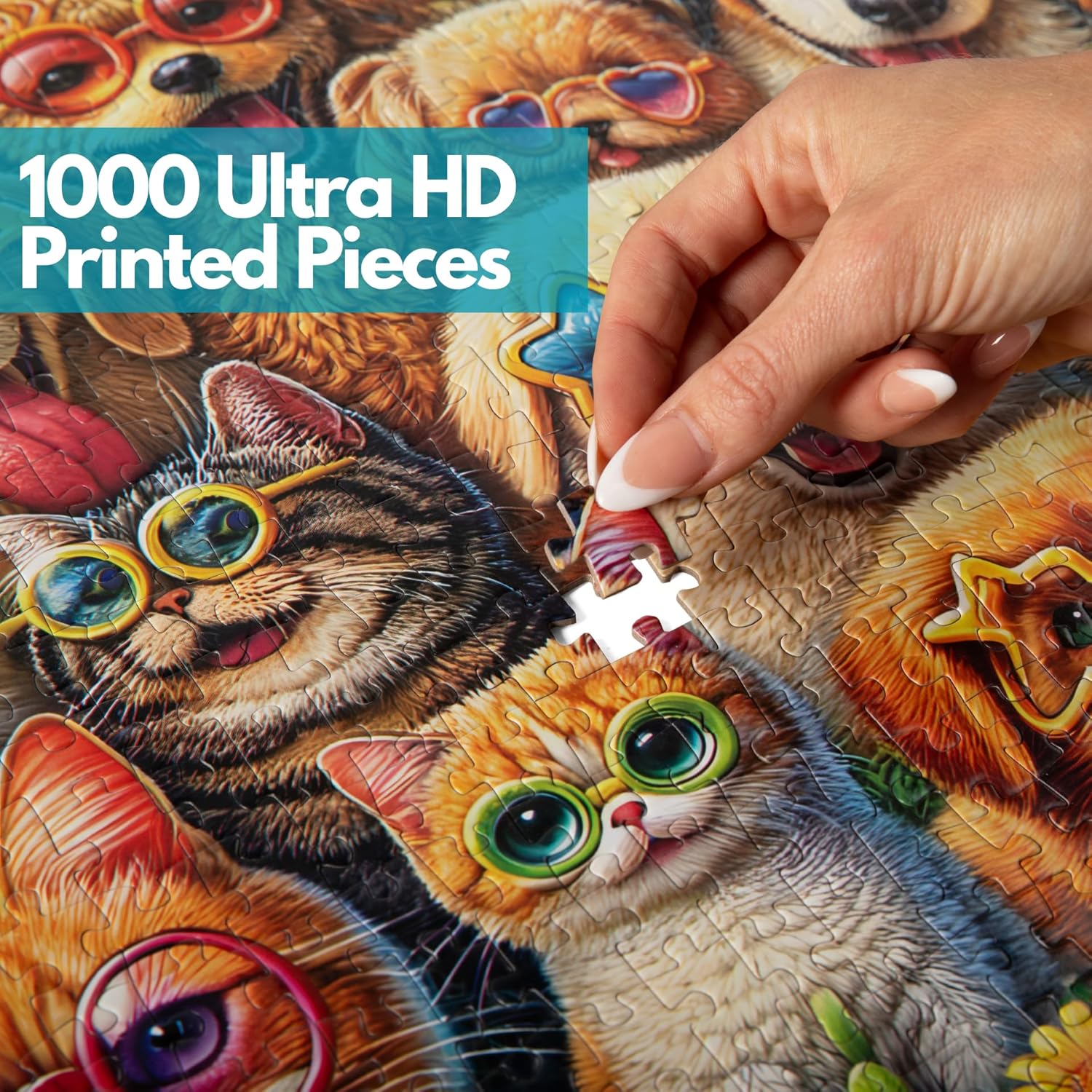 わんこ Groovy Furry Friendz 1000 Piece Puzzles for Adults – Modern Merch