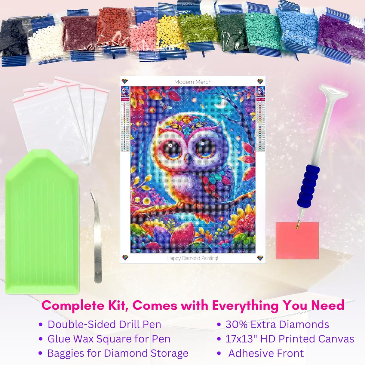 Night Owl Diamond Art Kit