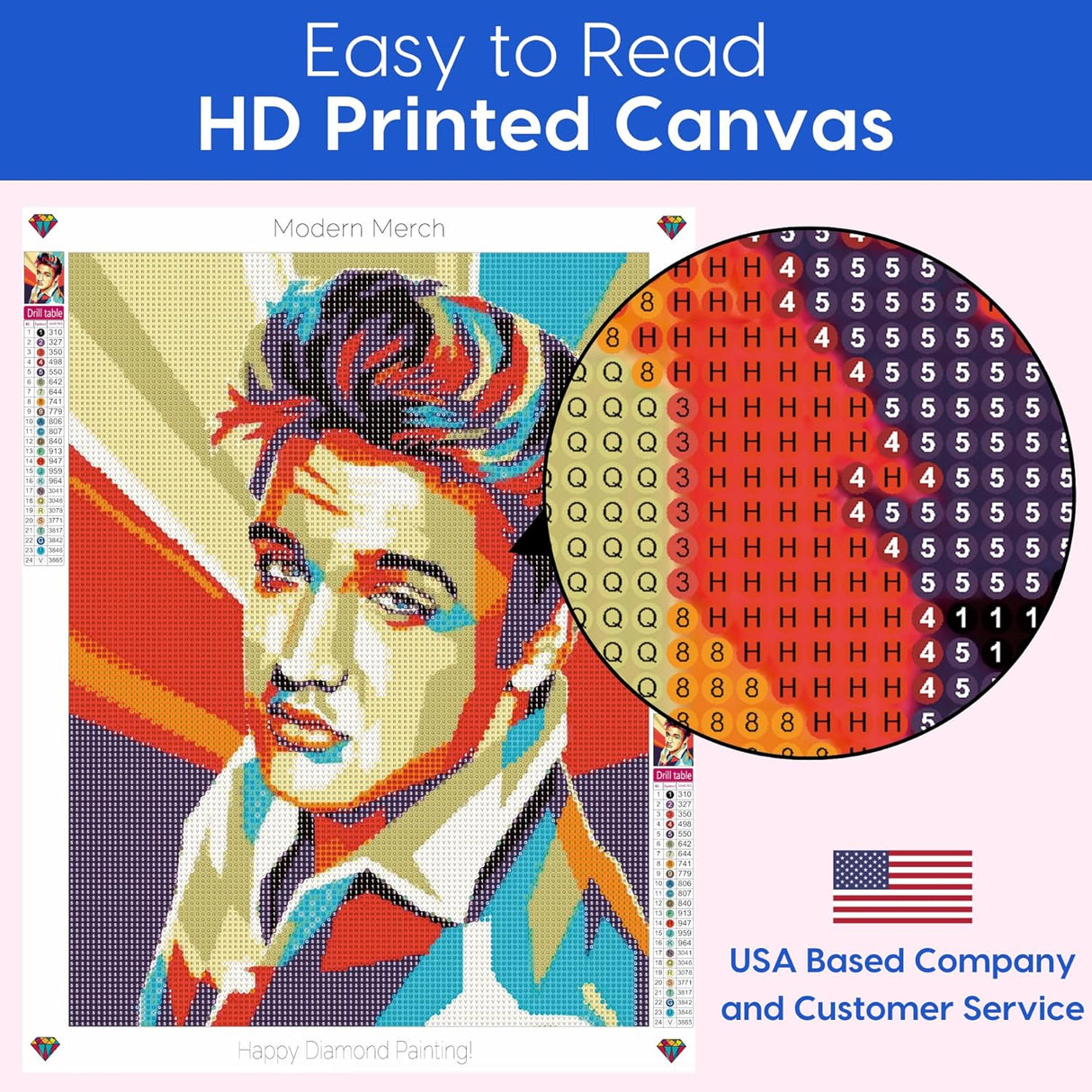 Elvis Presley Pop Art Diamond Art Kit