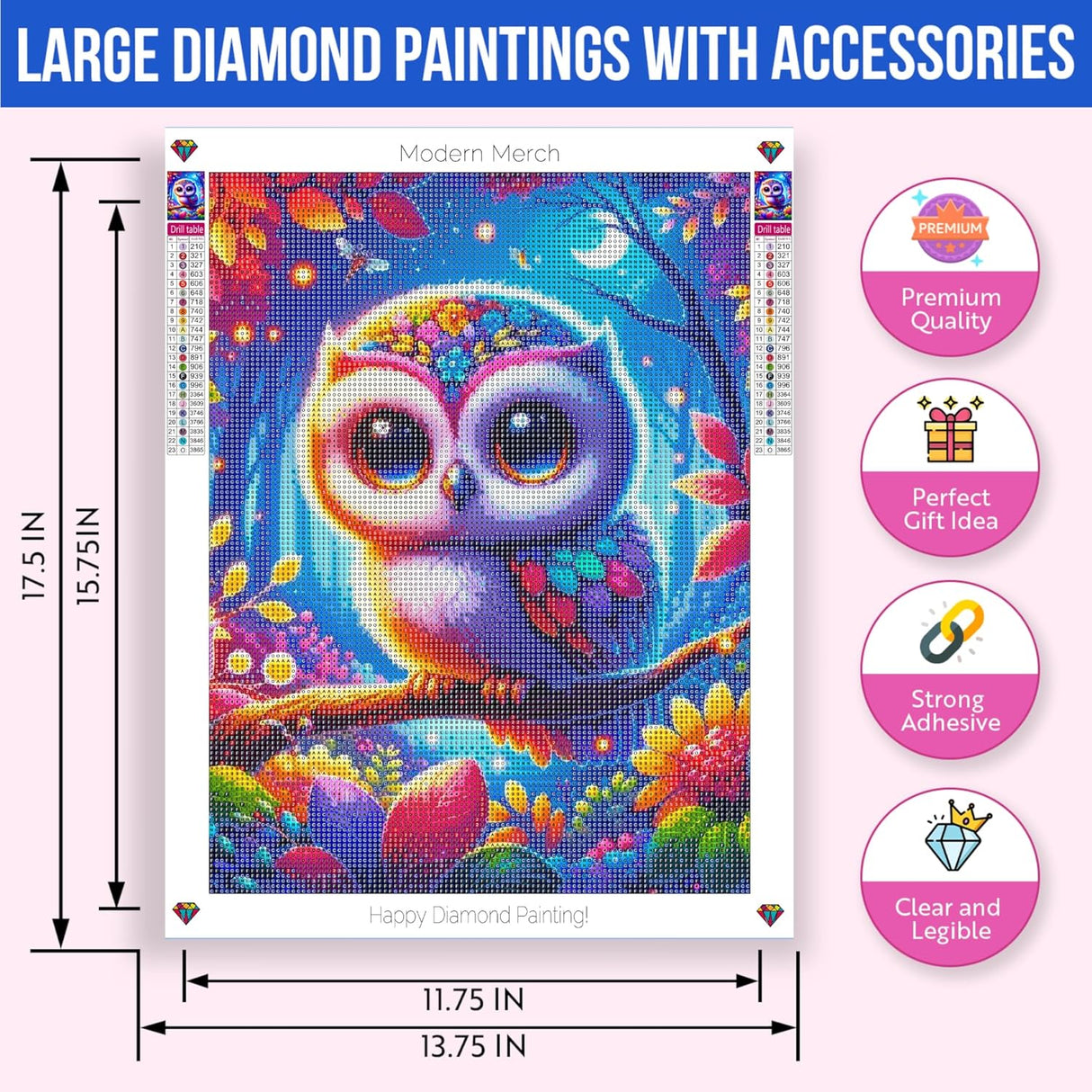 Night Owl Diamond Art Kit