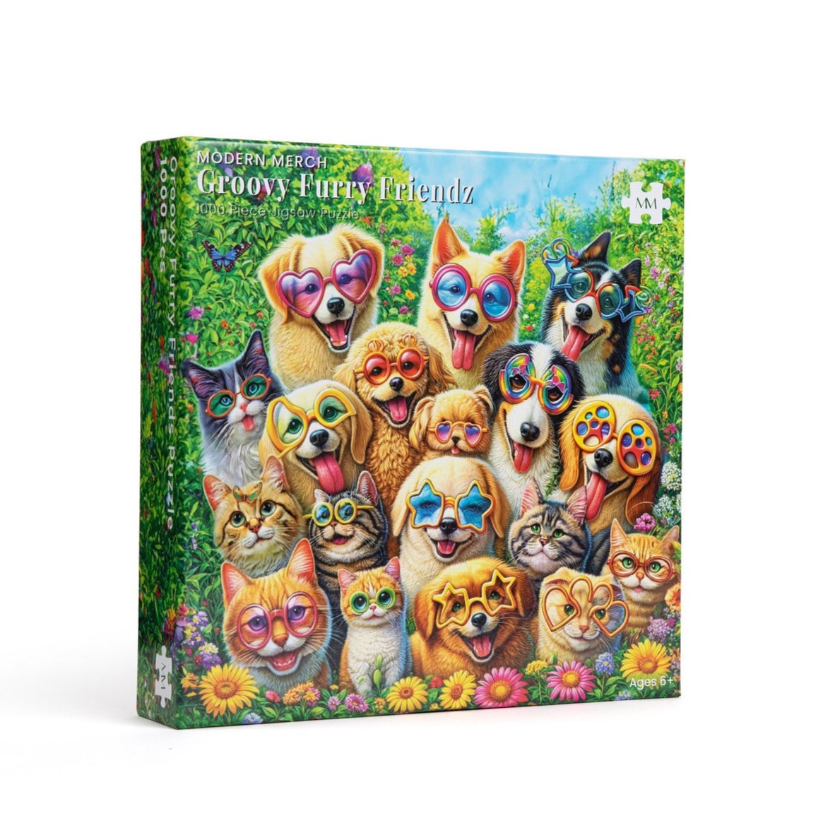 Groovy Furry Friendz 1000 Piece Jigsaw Puzzle